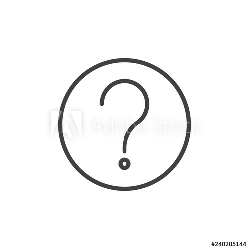 500x500 Question Mark Outline Icon Linear Style Sign For Mobile Concept