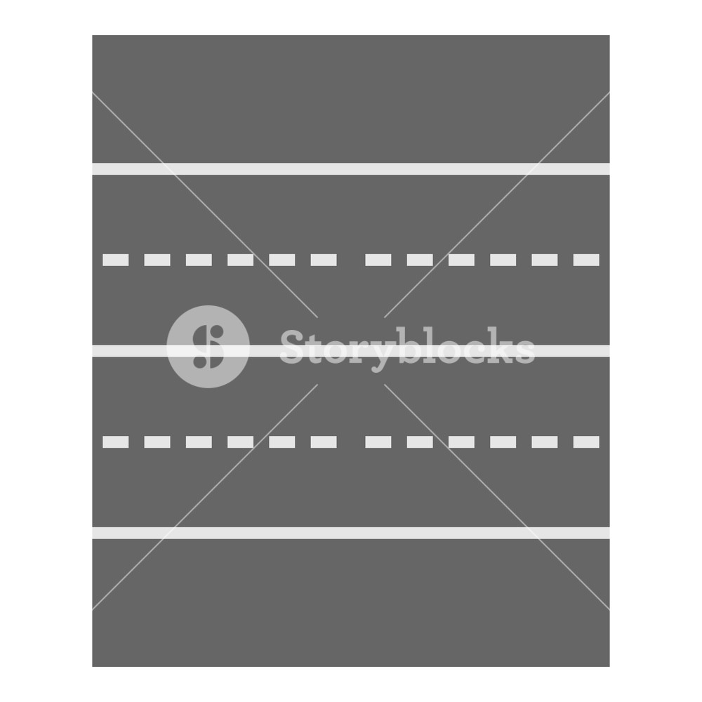 1000x1000 Urban Asphalt Road Icon Cartoon Illustration Of Road Element