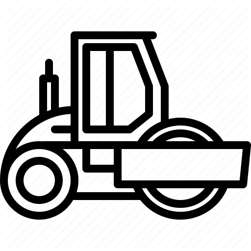 512x512 Asphalt, Builder, Building, Car, Construction, Repair, Roller Icon