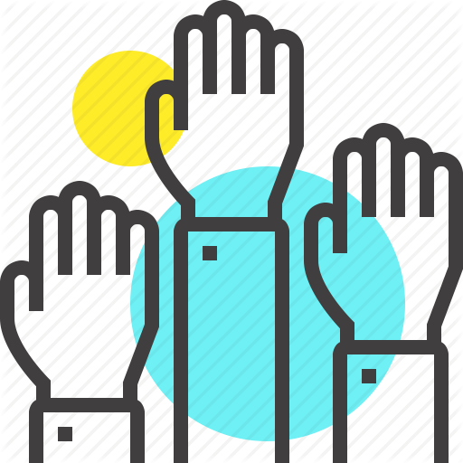 512x512 Aspiration, Class, Education, Group, Hands, People, Students Icon