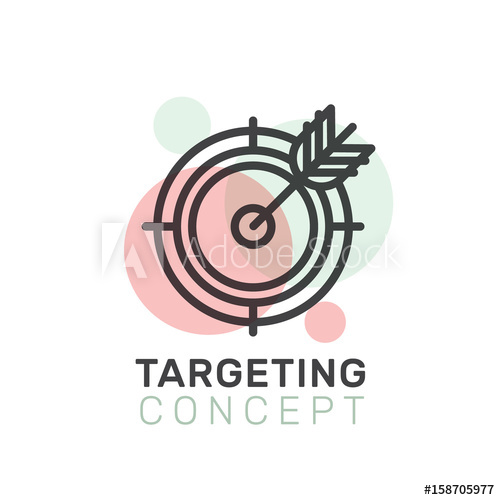 500x500 Vector Icon Style Illustration Of Aspiration, Target, Business