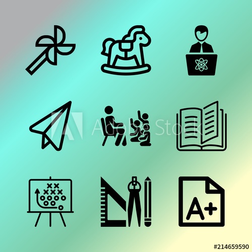 500x500 Vector Icon Set About Education With Icons Related To Summit