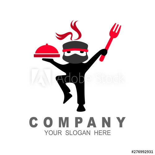 Vector Logo Of Ninja Logo With Restaurant, Assassn Vector 500x500 Vector Logo Of Ninja Logo With Restaurant, Assassn Vector