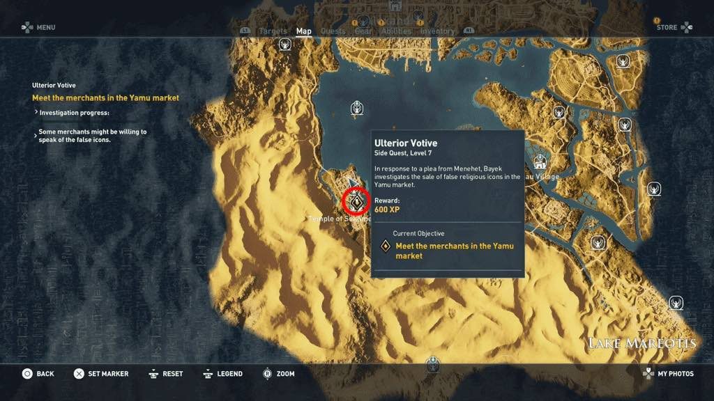 1024x576 Assassin's Creed Origins Ulterior Votive Side Quest Walkthrough