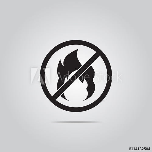 No Fire Vector Icon 500x500 No Fire Vector Icon