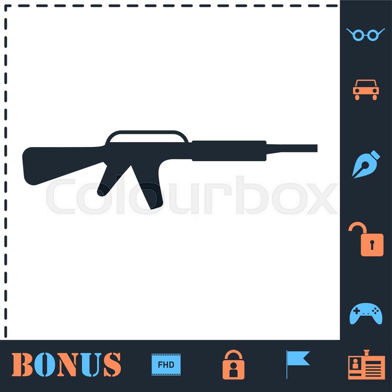 Assault Carbine Perfect Icon With Stock Vector Colourbox 800x800 Assault Carbine Perfect Icon With Stock Vector Colourbox