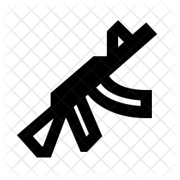 Assault Rifle Icon Of Line Style 256x256 Assault Rifle Icon Of Line Style