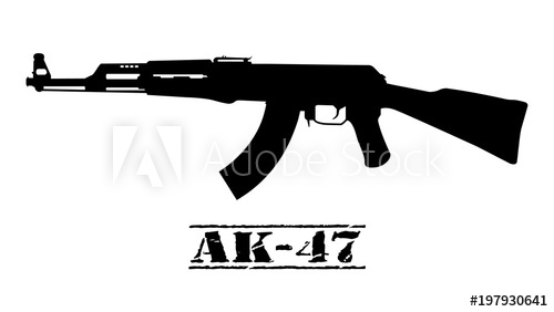 Ak Kalashnikov Assault Rifle Icon Silhouette 500x282 Ak Kalashnikov Assault Rifle Icon Silhouette
