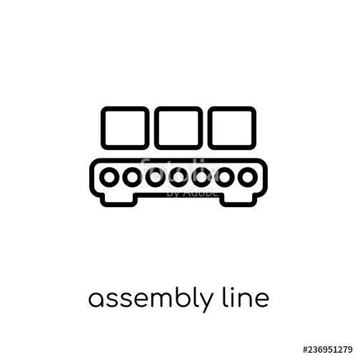 500x500 Assembly Line Icon From Collection Stock Image And Royalty Free
