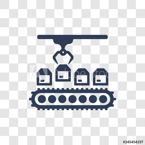 500x500 Assembly Line Icon Vector