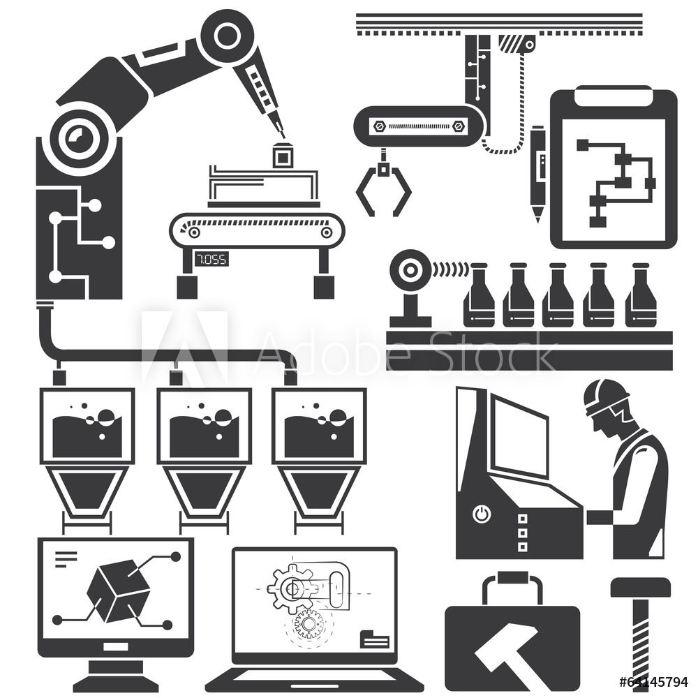 Assembly Line Icon At Vectorifiedcom | Collection Of Assembly Line