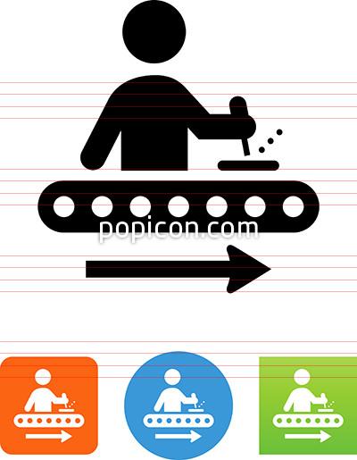 400x515 Assembly Line Production Icon