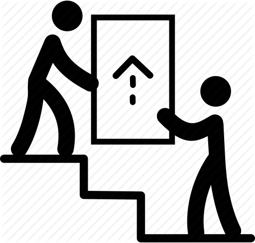 512x489 Assist, Carry, Help, Lift, Load, Stairs, Support Icon