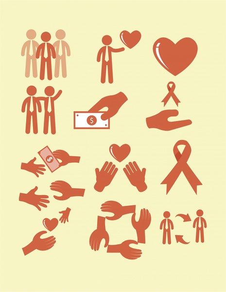 465x600 Assist Icons Sets Vector Illustration With Various Shapes Free