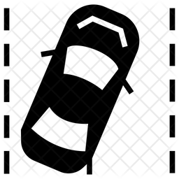 256x256 Lane Change Assist Icon Of Glyph Style