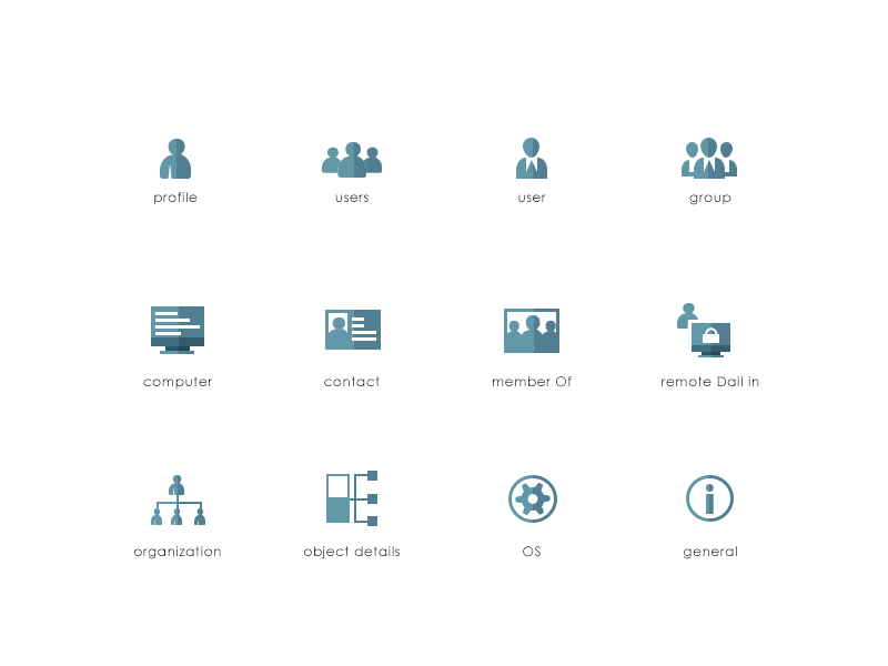 800x600 Active Directory Assist Icon Set