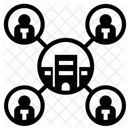 256x256 Association Icon Of Glyph Style