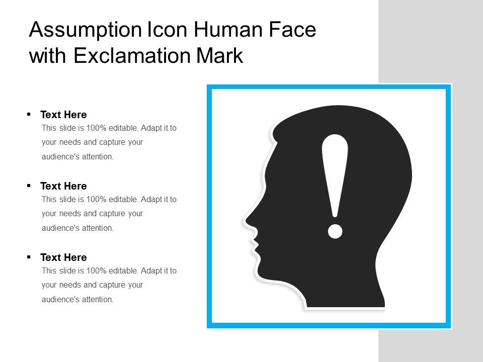 960x720 Assumption Icon Human Face With Exclamation Mark Graphics