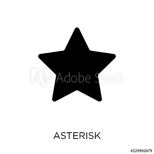 500x500 Asterisk Icon Asterisk Symbol Design From Geometry Collection