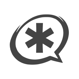 256x256 Asterisk Icon Of Glyph Style