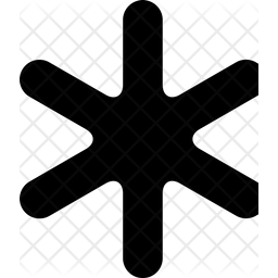256x256 Asterisk Icon Of Line Style