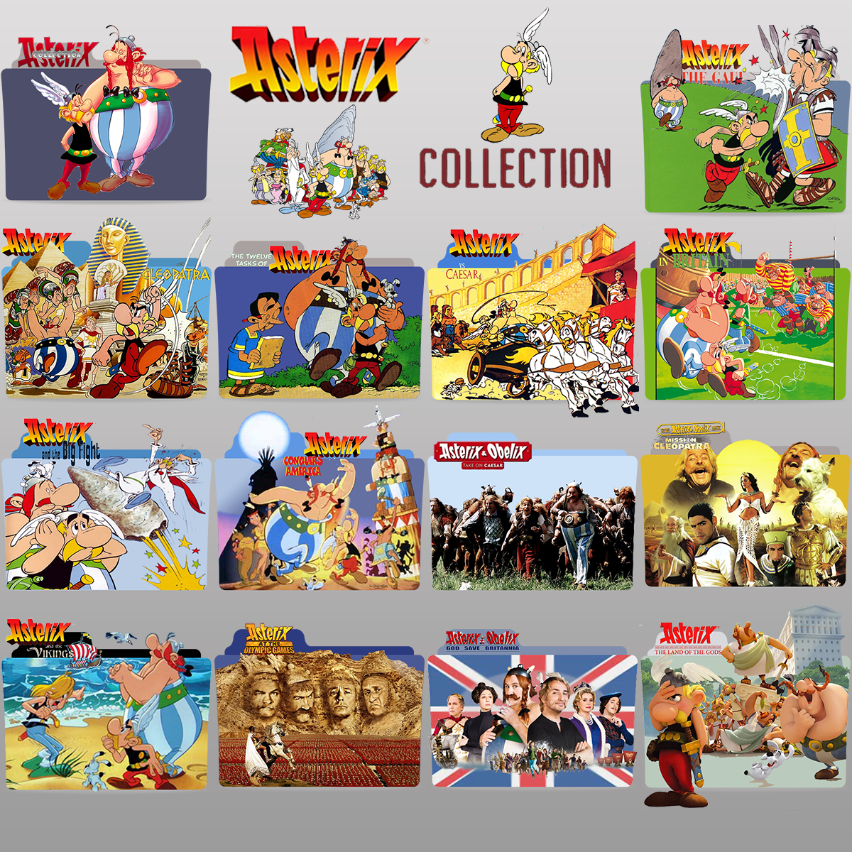 1200x1200 Asterix Collection English Titles Folder Icons
