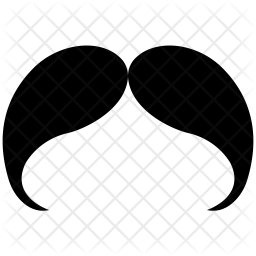 256x256 Asterix Mustache Icon Of Glyph Style