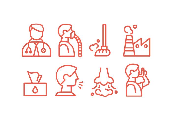 Asthma And Lung Disease Vector Icons 700x490 Asthma And Lung Disease Vector Icons