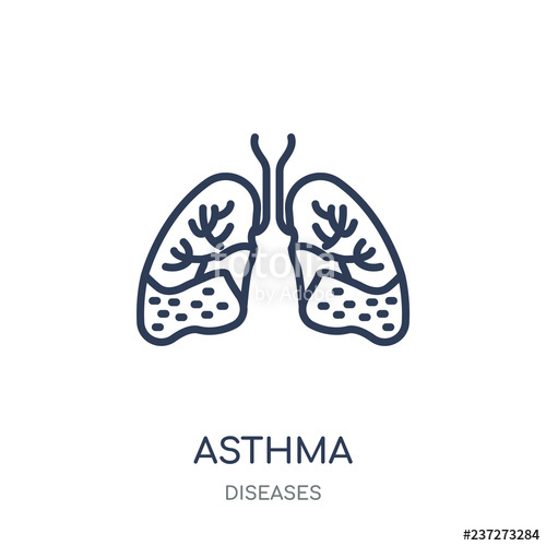 Asthma Icon Asthma Linear Symbol Design From Diseases Collection 500x500 Asthma Icon Asthma Linear Symbol Design From Diseases Collection
