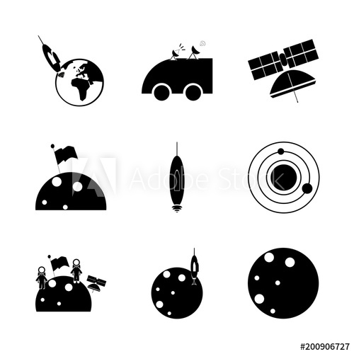 500x500 Icon Cosmos With Moon, Astro, Cosmic, Cosmonauts And Astrology