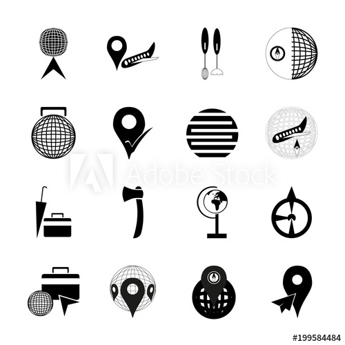 500x500 Icon Travel With Planet, Vector, Address, Button And Astro