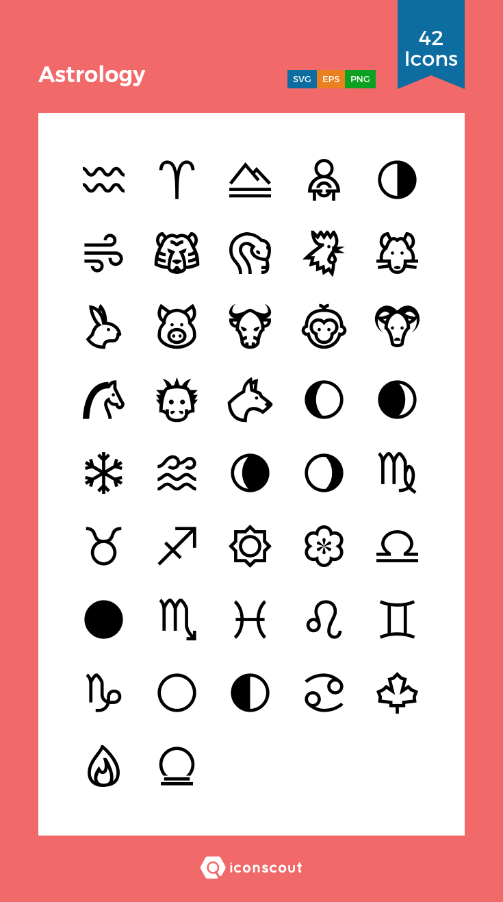 735x1317 Astrology Icon Pack