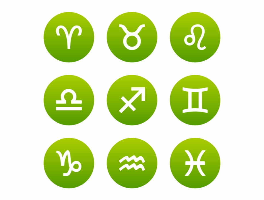 920x699 Astrology Icon In Style Flat Circle White On Green