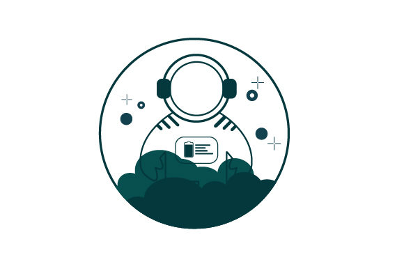 580x386 Astronaut Icon Graphic