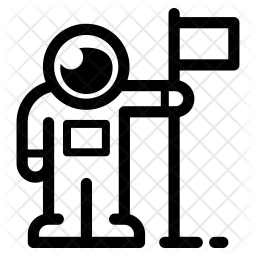256x256 Astronaut Icon Of Glyph Style