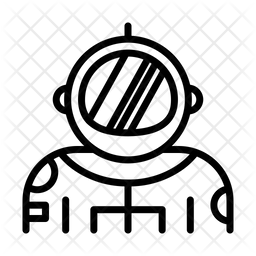 256x256 Astronaut Icon Of Line Style