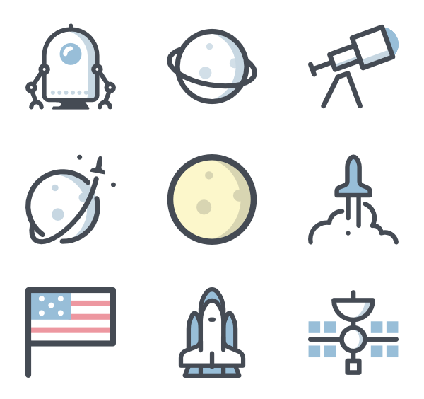 600x564 Astronaut Icons