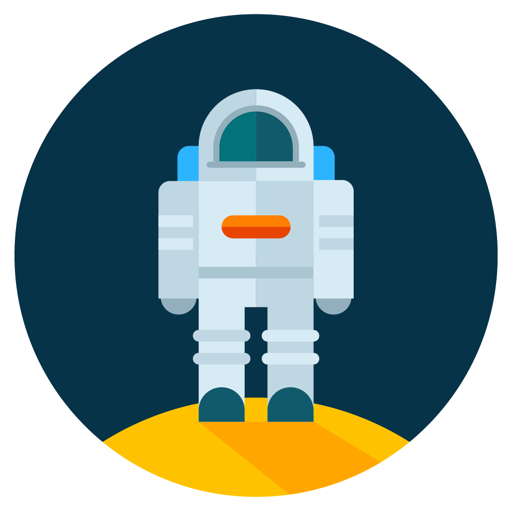 1025x1024 Astronaut Moon Icon Vector Free Download