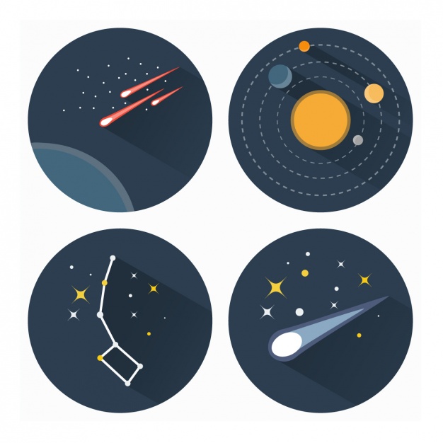 626x626 Astronomy Icons Collection Vector Free Download