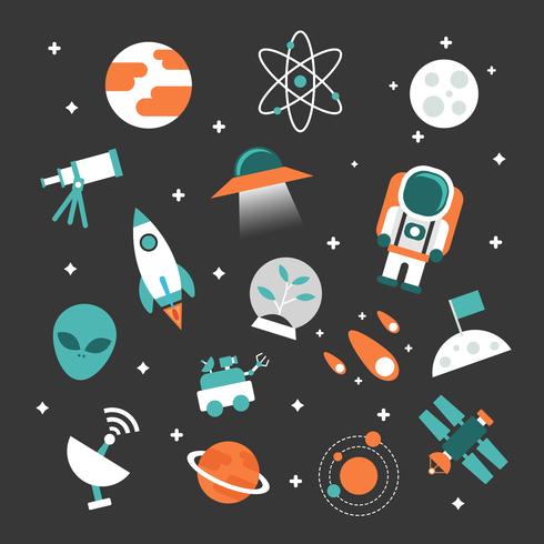 490x490 Set Of Astronomy Icon Vector