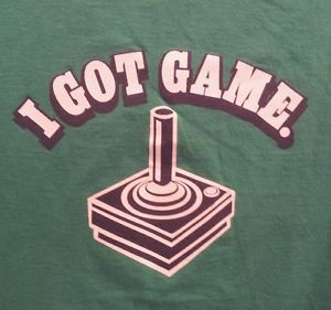 300x281 I Got Game Shirt Size Large Green Classic Atari Joystick Icon