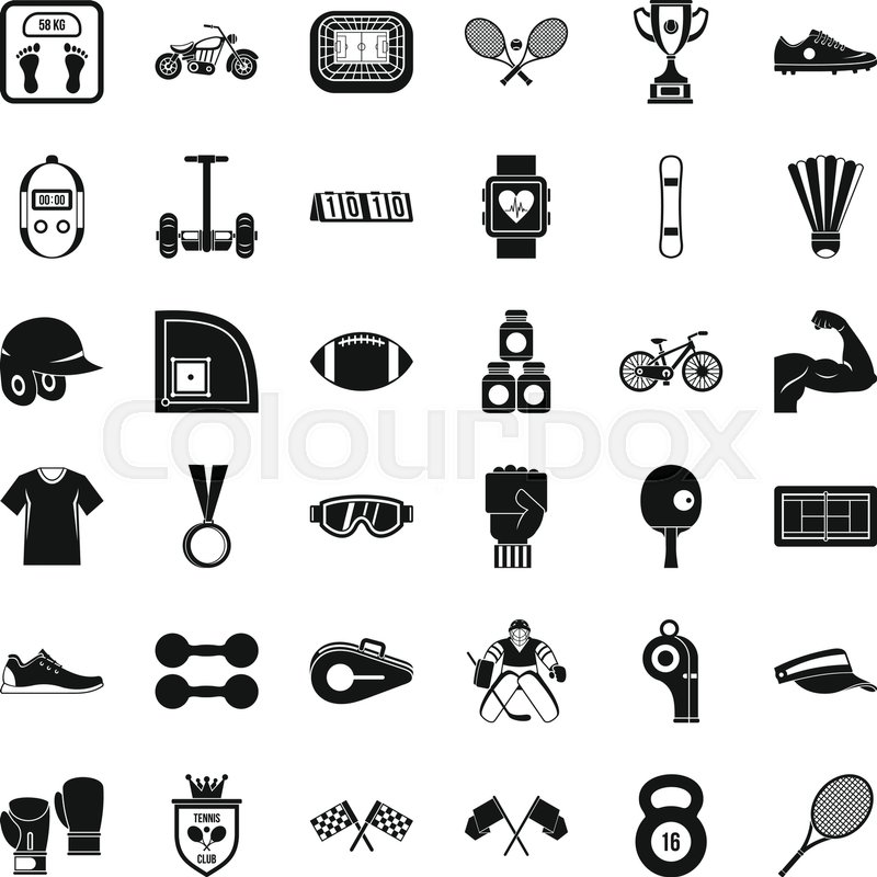 800x800 Athlete Icons Set Simple Style Of Stock Vector Colourbox