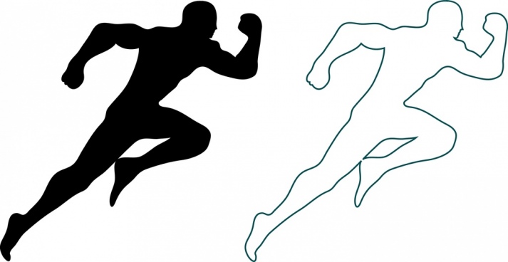 713x368 Athletic Icons Outline Silhouette Style Design Free Vector