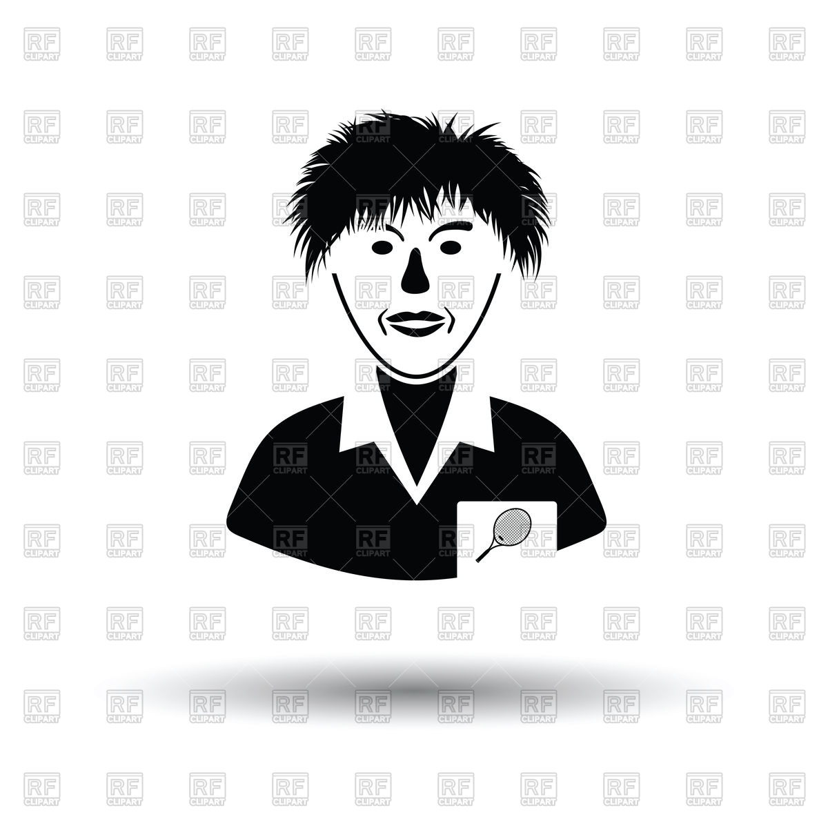 1200x1200 Tennis Man Athlete Head Icon Vector Image Of Signs, Symbols, Maps