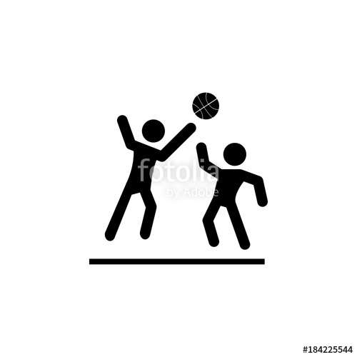 500x500 Two Play Basketball Icon Silhouette Of An Athlete Icon Sport