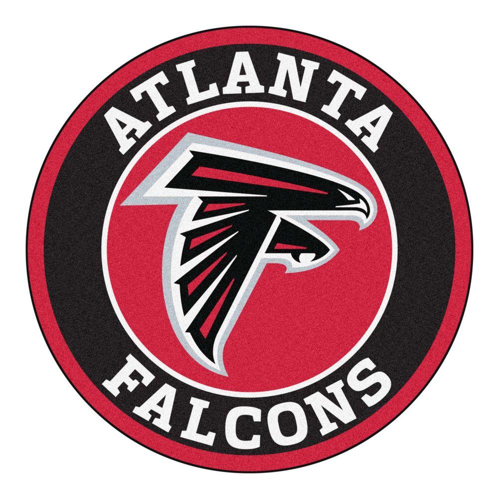 1000x1000 Fanmats Nfl Atlanta Falcons Black Ft Round Area Rug