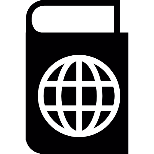 512x512 Black Atlas Book With Globe Grid Icons Free Download