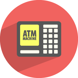 256x256 Atm Icon Flat Finance Iconset Graphicloads