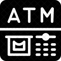 256x256 Atm Icon Of Glyph Style