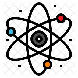256x256 Atom Icon Of Colored Outline Style